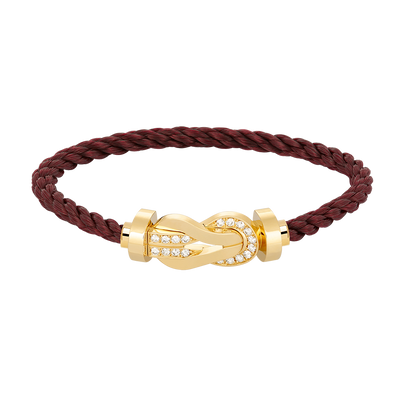 [moco jewelrys]CHANCE Großes Armband mit 8-stelliger Schnalle und Halbdiamanten, Gold