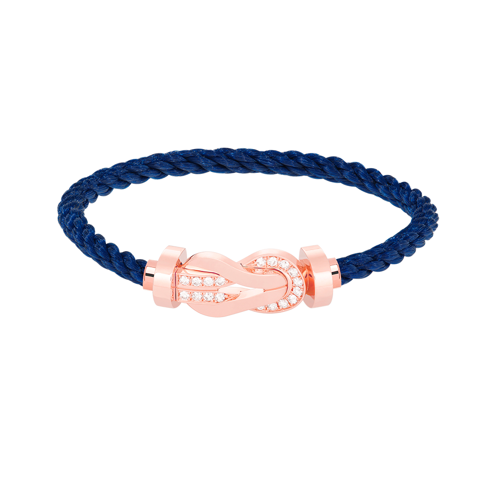??Loco?¡¥CHANCE LARGE 8 FIGURE BUCKLE HALF DIAMOND BRACELET ROSE GOLD