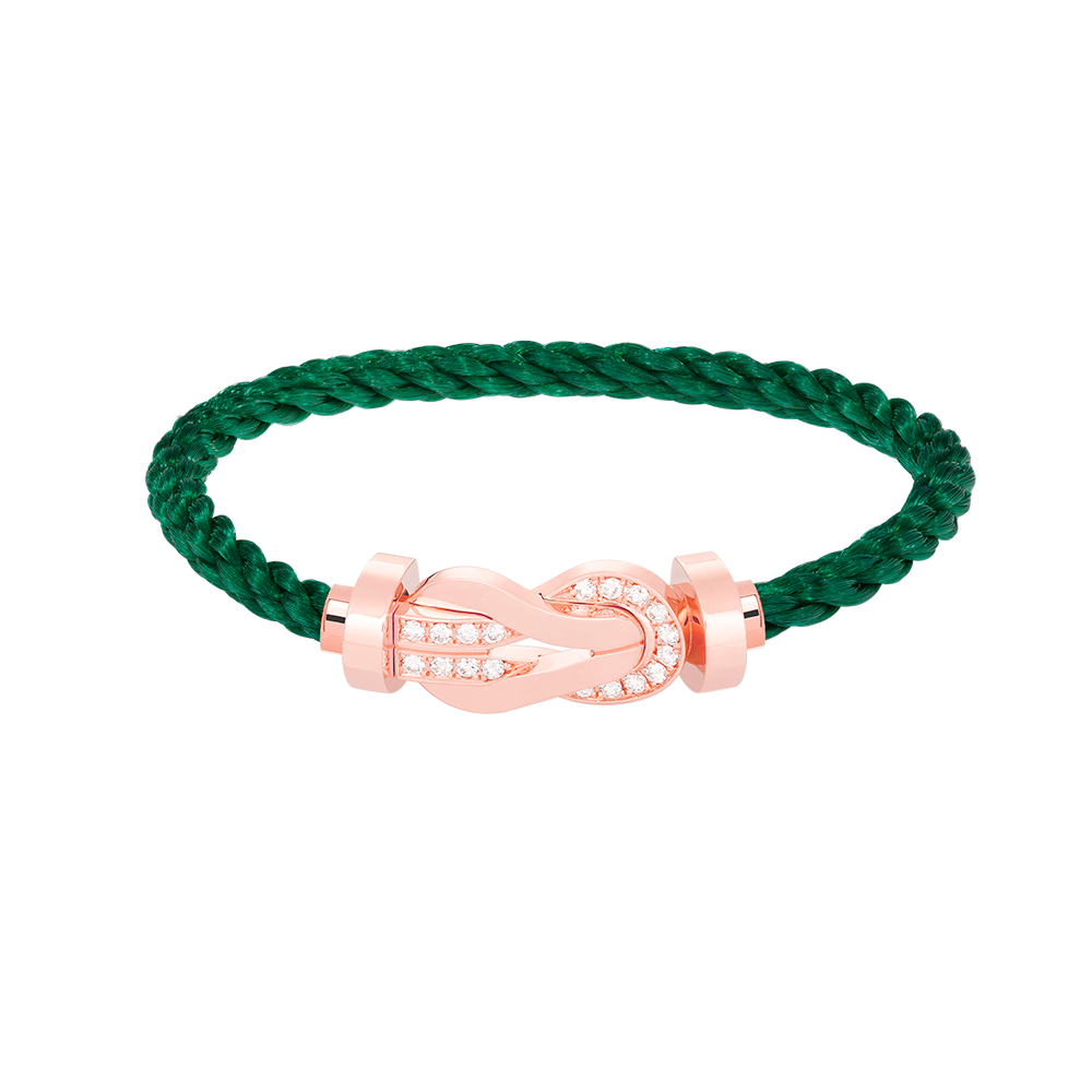[moco jewelrys]CHANCE LARGE 8 FIGURE BUCKLE HALF DIAMOND BRACELET ROSE GOLD