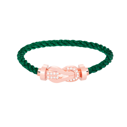 [moco jewelrys]CHANCE LARGE 8 FIGURE BUCKLE HALF DIAMOND BRACELET ROSE GOLD