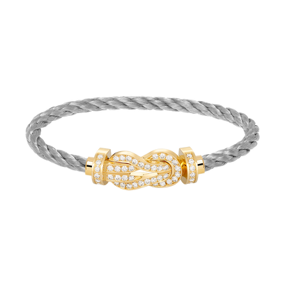 [moco jewelrys]CHANCE LARGE 8 FIGURE BUCKLE FULLDIAMOND BRACELET GOLD