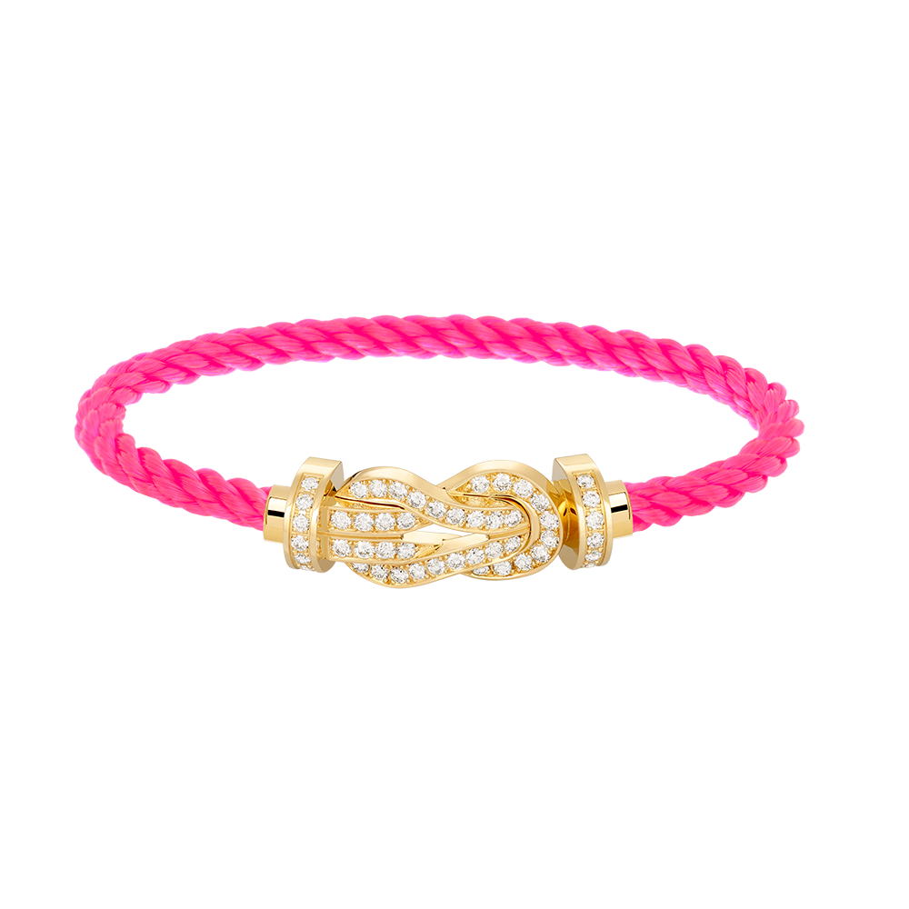 ??Loco?¡¥CHANCE LARGE 8 FIGURE BUCKLE FULLDIAMOND BRACELET GOLD