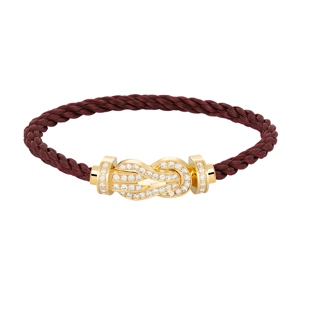 ??Loco?¡¥CHANCE LARGE 8 FIGURE BUCKLE FULLDIAMOND BRACELET GOLD