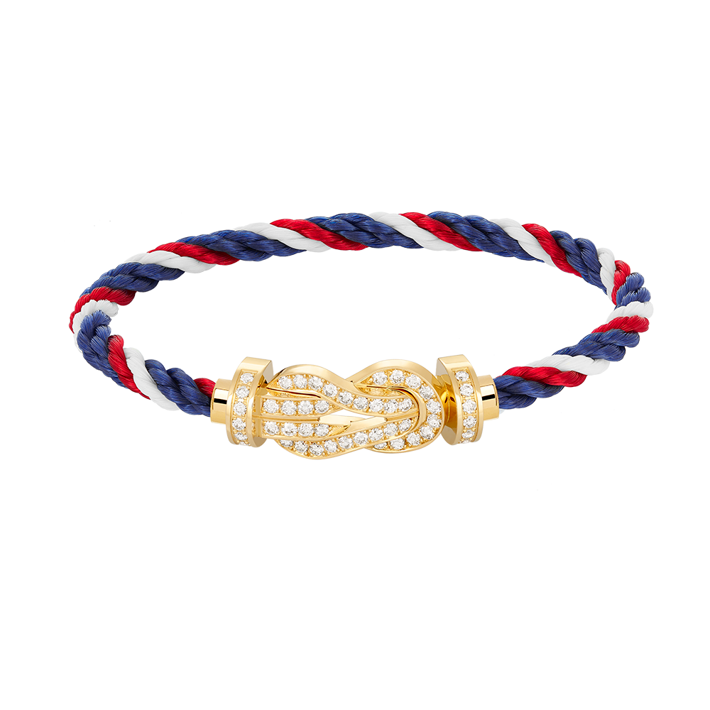 ??Loco?¡¥CHANCE LARGE 8 FIGURE BUCKLE FULLDIAMOND BRACELET GOLD