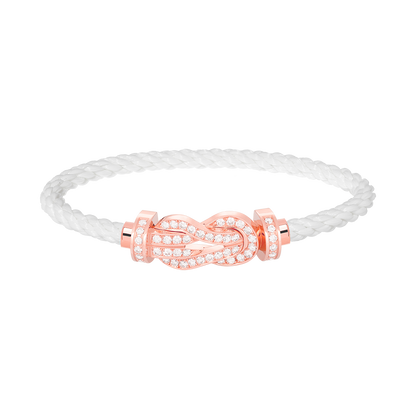[moco jewelrys]CHANCE Große 8-stellige Schnalle Volldiamant-Armband Roségold