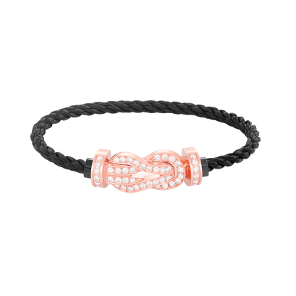 [moco jewelrys]CHANCE Große 8-stellige Schnalle Volldiamant-Armband Roségold