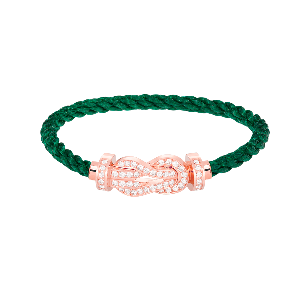 ??Loco?¡¥CHANCE LARGE 8 FIGURE BUCKLE FULL DIAMOND BRACELET ROSE GOLD