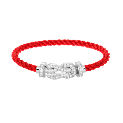 [moco jewelrys]CHANCE Großes 8-stelliges Schnallenarmband mit Volldiamanten, Silber