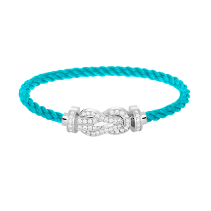 [moco jewelrys]CHANCE Großes 8-stelliges Schnallenarmband mit Volldiamanten, Silber