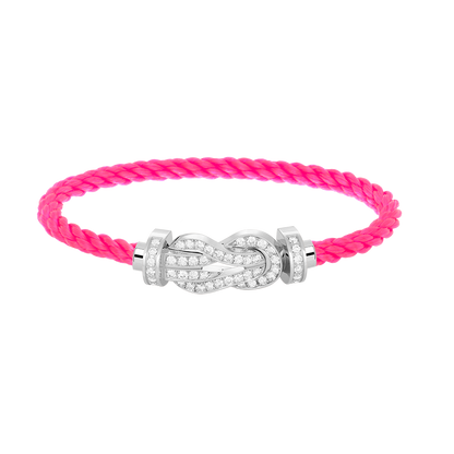 [moco jewelrys]CHANCE Großes 8-stelliges Schnallenarmband mit Volldiamanten, Silber