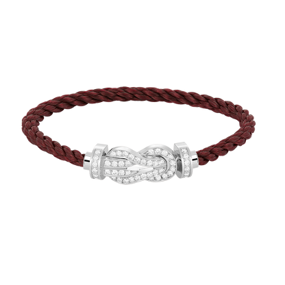 [moco jewelrys]CHANCE Großes 8-stelliges Schnallenarmband mit Volldiamanten, Silber