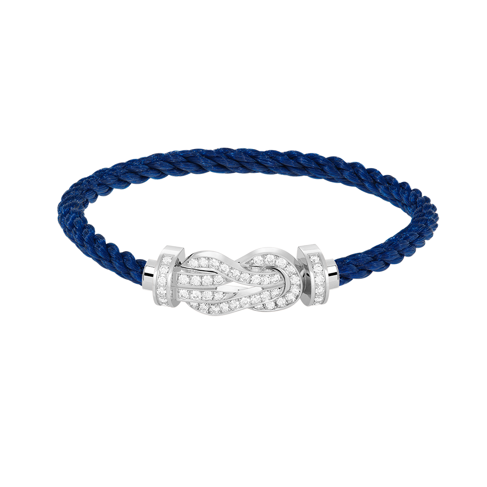 [moco jewelrys]CHANCE Großes 8-stelliges Schnallenarmband mit Volldiamanten, Silber
