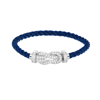 [moco jewelrys]CHANCE Großes 8-stelliges Schnallenarmband mit Volldiamanten, Silber