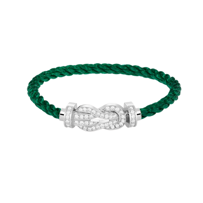 [moco jewelrys]CHANCE Großes 8-stelliges Schnallenarmband mit Volldiamanten, Silber