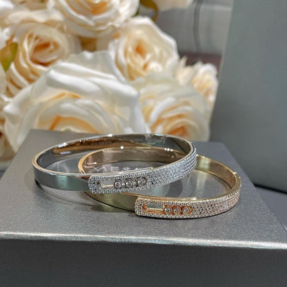 [moco jewelrys]Move Noa Rose Gold Pavé Diamond Bangle Bracelet