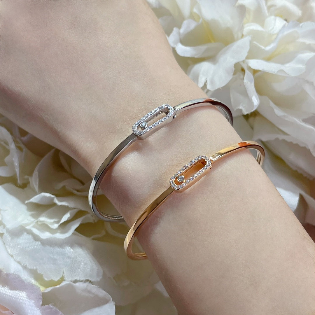 [moco jewelrys]Move Uno pavé flex bangle medium