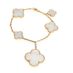 ??Loco?¡¥MAGIC CLOVER MOP GOLD BRACELET 5 MOTIFS