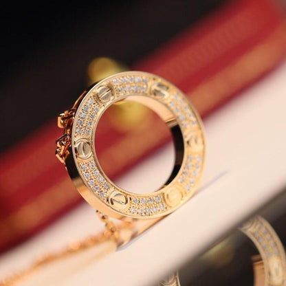 [moco jewellerys]ラブネックレス 調節可能 ローズゴールド