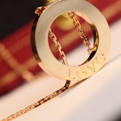 [moco jewellerys]ラブネックレス 調節可能 ローズゴールド