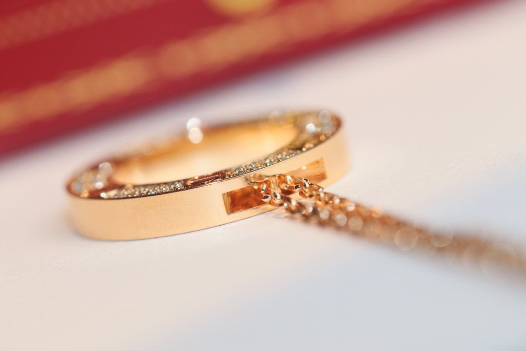 [moco jewellerys]ラブネックレス 調節可能 ローズゴールド