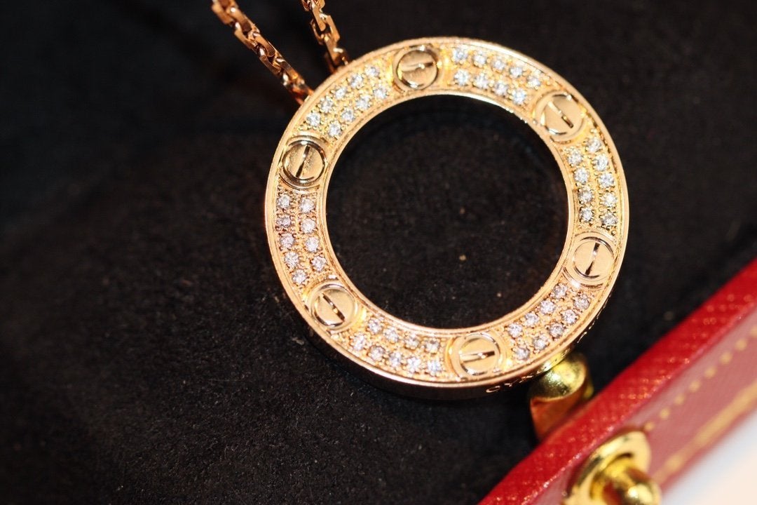 [moco jewellerys]ラブネックレス 調節可能 ローズゴールド