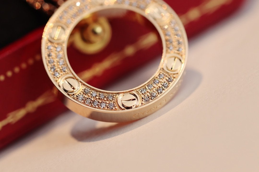[moco jewellerys]ラブネックレス 調節可能 ローズゴールド