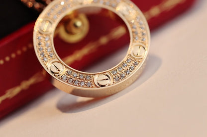 [moco jewellerys]ラブネックレス 調節可能 ローズゴールド