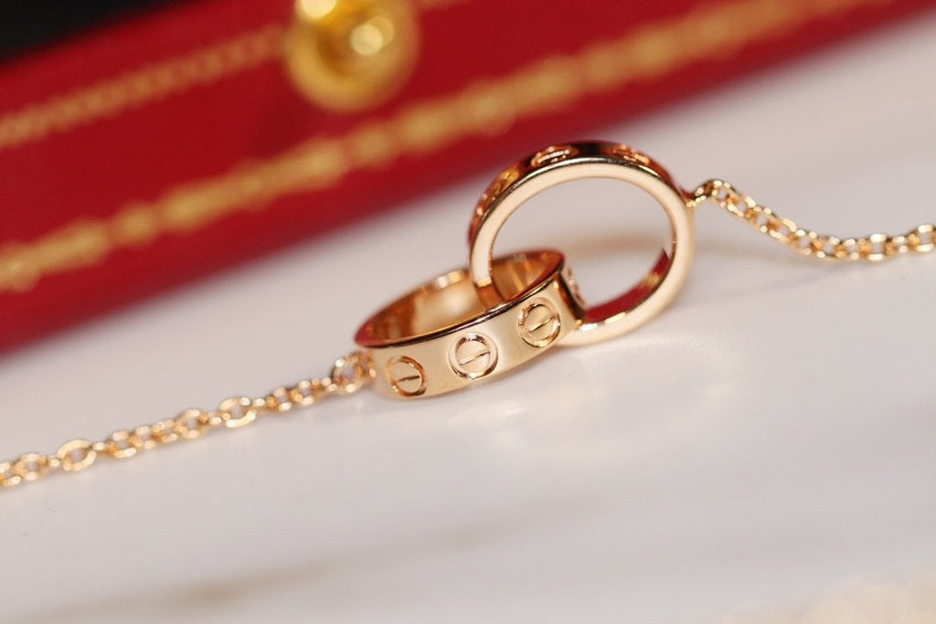 ??Loco?¡¥LOVE NECKLACE PINK GOLD AND SILVER