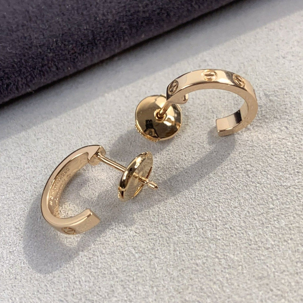 ??Loco?¡¥LOVE EARRINGS 2.65MM PINK GOLD