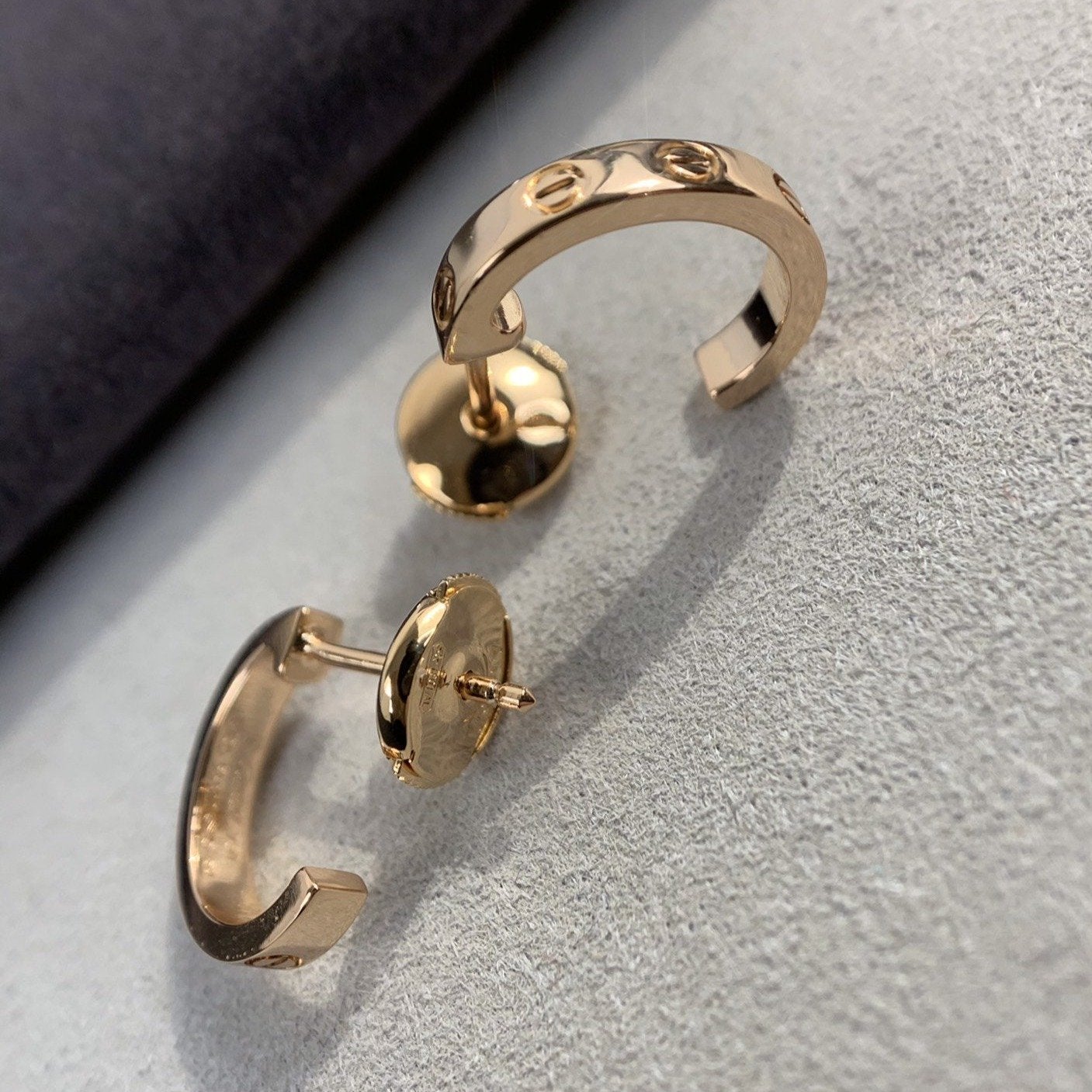 ??Loco?¡¥LOVE EARRINGS 2.65MM PINK GOLD