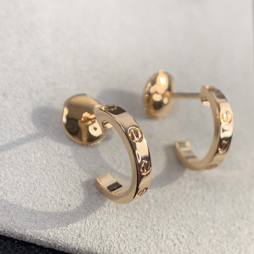 ??Loco?¡¥LOVE EARRINGS 2.65MM PINK GOLD