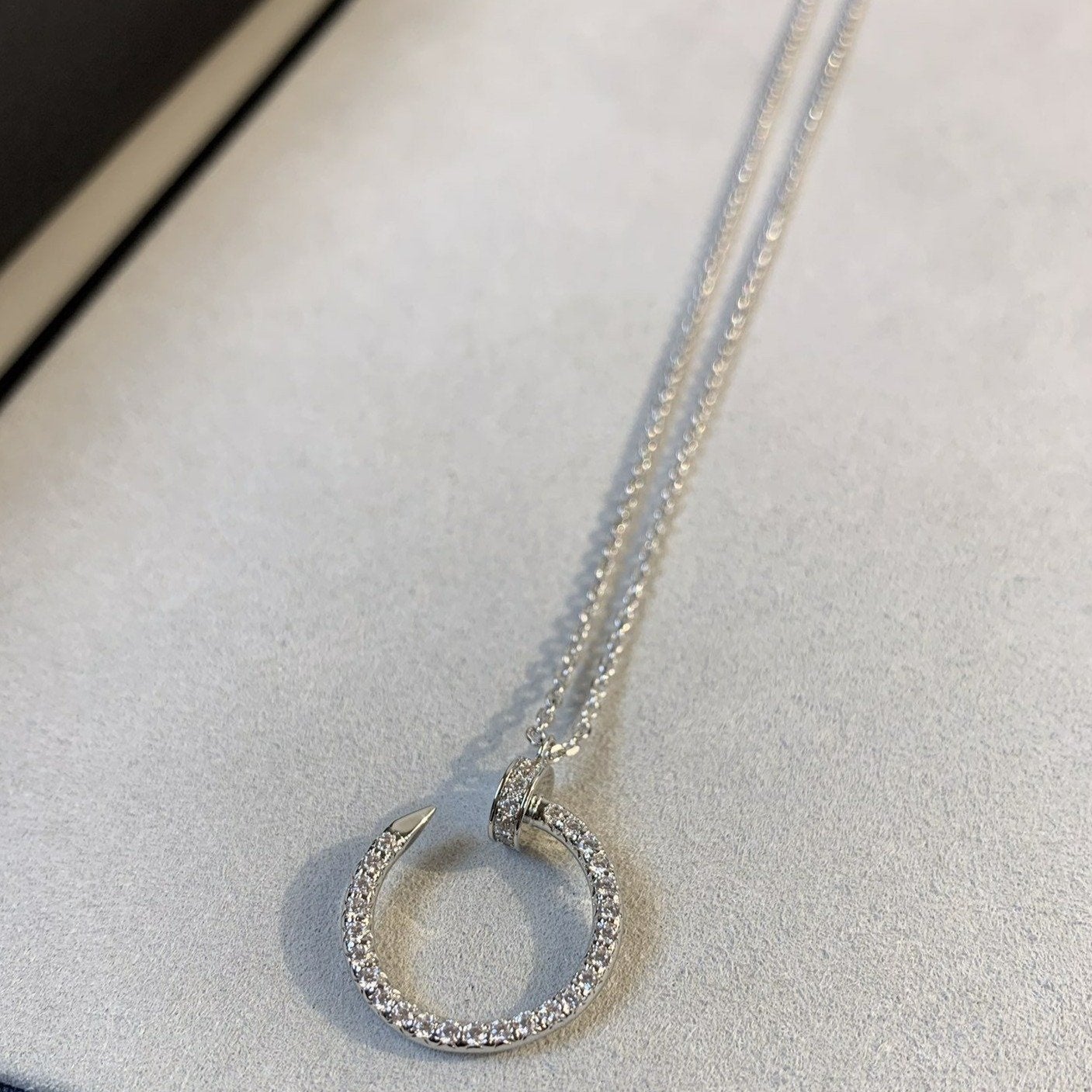 ??Loco?¡¥JUSTE NECKLACE SILVER DIAMONDS