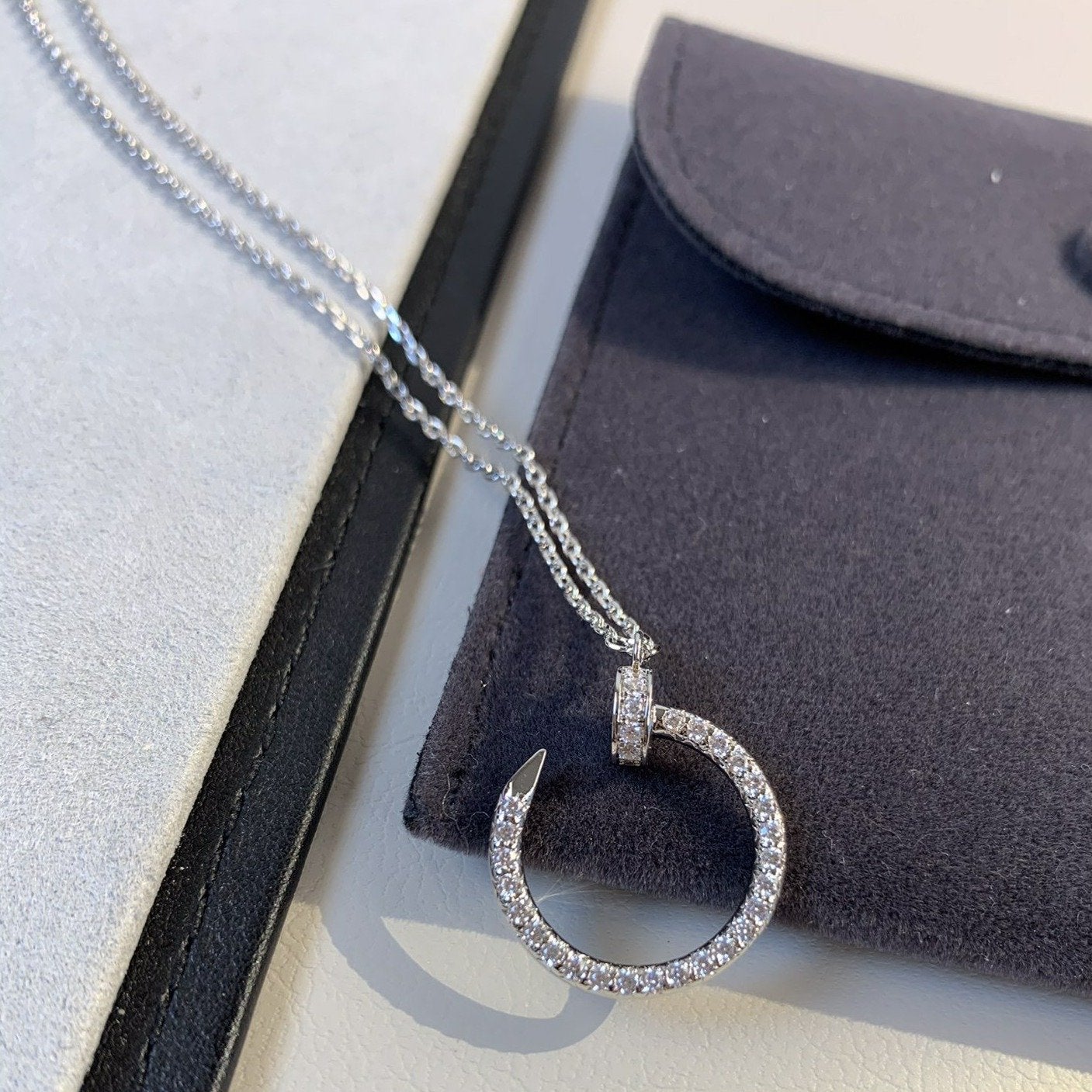 [moco jewelrys] JUSTE-HALSKETTE SILBER DIAMANTEN 