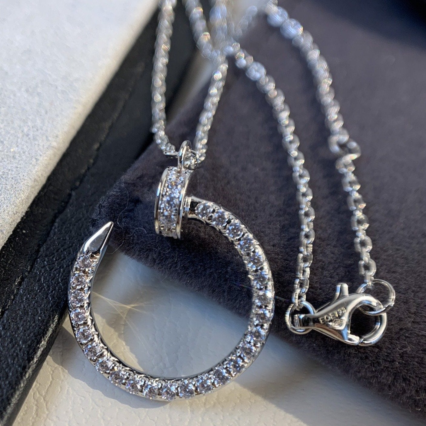 [moco jewelrys] JUSTE-HALSKETTE SILBER DIAMANTEN 