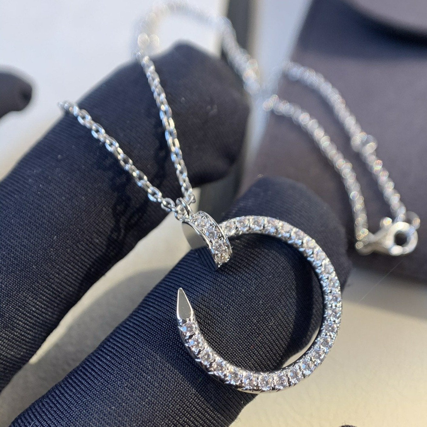 [moco jewelrys] JUSTE-HALSKETTE SILBER DIAMANTEN 