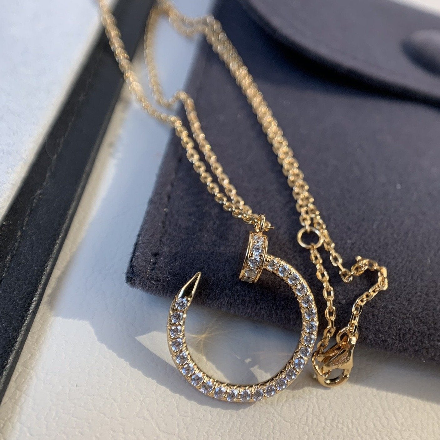[moco jewellerys]JUSTE ネックレス ピンクゴールド ダイヤモンド