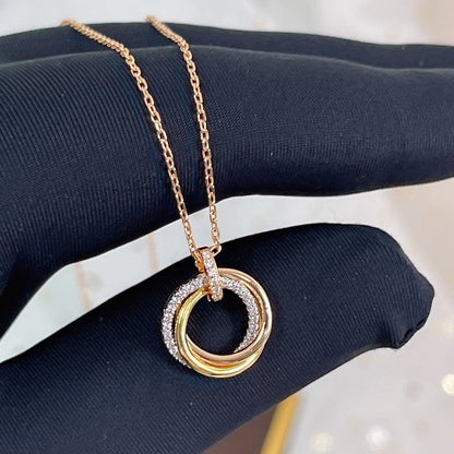 [moco jewellerys]トリニティネックレス シルバーゴールド ピンクゴールド ダイヤモンド
