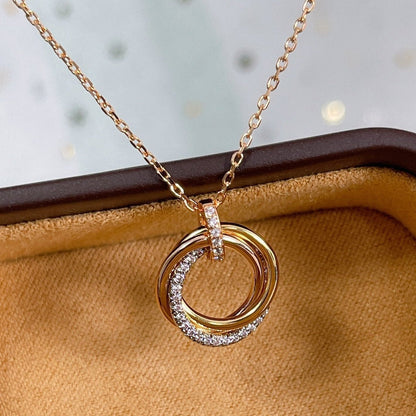 [moco jewellerys]トリニティネックレス シルバーゴールド ピンクゴールド ダイヤモンド
