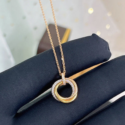 [moco jewellerys]トリニティネックレス シルバーゴールド ピンクゴールド ダイヤモンド