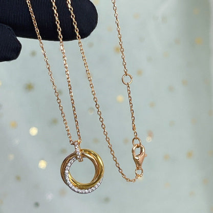 [moco jewellerys]トリニティネックレス シルバーゴールド ピンクゴールド ダイヤモンド