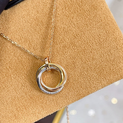 [moco jewellerys]トリニティネックレス シルバーゴールド ピンクゴールド ダイヤモンド