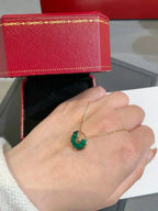 ??Loco?¡¥AMULETTE ROSE GOLD MALACHITE NECKLACE