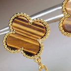 ??Loco?¡¥CLOVER  2 MOTIF  TIGER EYE CARNELIAN EARRINGS
