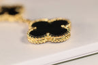 ??Loco?¡¥CLOVER EARRINGS GOLD ONYX MOP 3 MOTIF