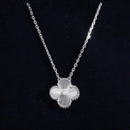 ??Loco?¡¥CLOVER  15MM DIAMOND LASER NECKLACE SILVER