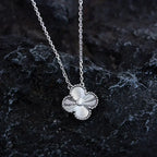 ??Loco?¡¥CLOVER  15MM DIAMOND LASER NECKLACE SILVER