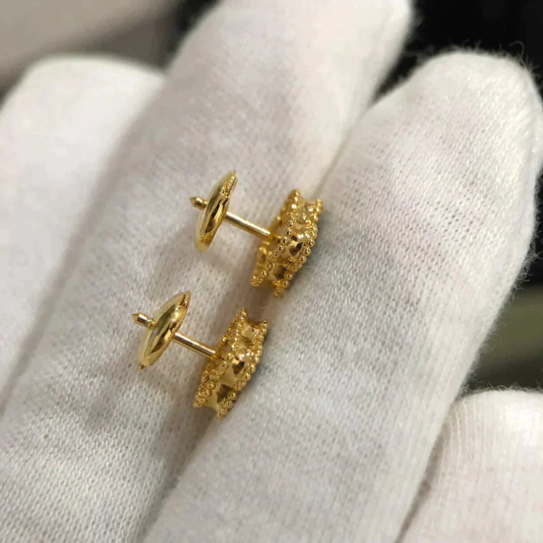 ??Loco?¡¥CLOVER MINI 9.5MM MALACHITE  EARRINGS