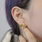 ??Loco?¡¥CLOVER MEDIUM 1 MOTIFS LASER EARRINGS