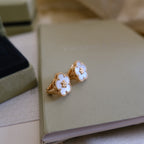 ??Loco?¡¥LUCKY PINK GOLD WHITE MOP EARRINGS
