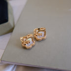 ??Loco?¡¥LUCKY PINK GOLD WHITE MOP EARRINGS